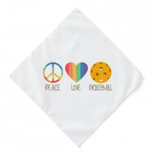 Peace Love Pickleball  Bandana
