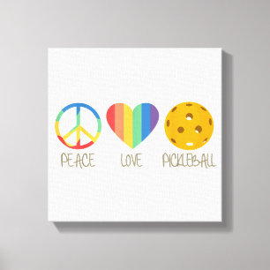 Peace Love Pickleball  Canvas Print