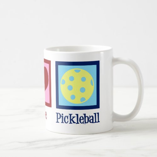 Peace Love Pickleball Coffee Mug