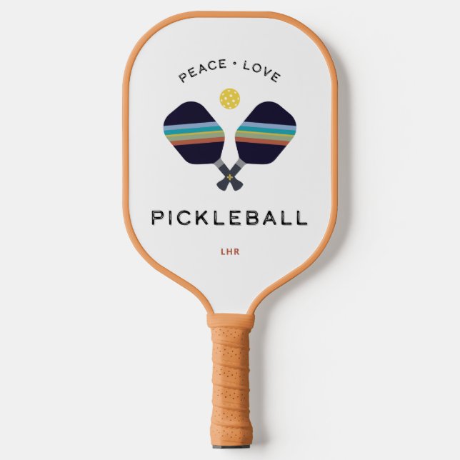 Peace Love Pickleball Custom Pickleball Paddle (Front)