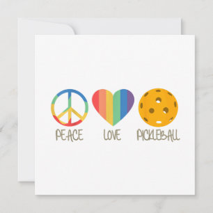 Peace Love Pickleball  Invitation
