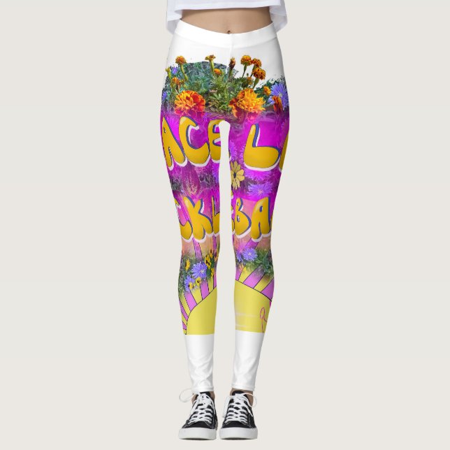 Peace, Love, Pickleball Leggings (Front)