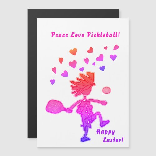 PEACE  LOVE  PICKLEBALL Magnet Card