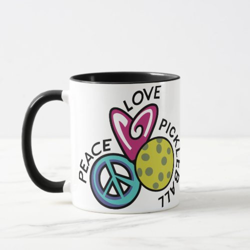 Peace Love Pickleball Mug