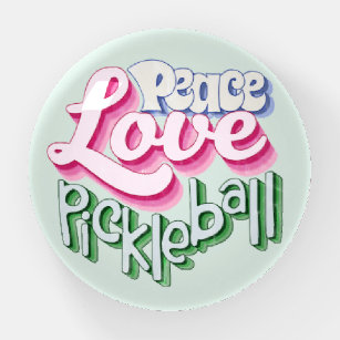 Peace Love Pickleball Paperweight