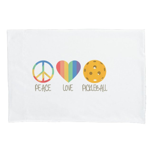 Peace Love Pickleball  Pillow Case (Front)
