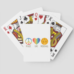 Peace Love Pickleball Poker Cards