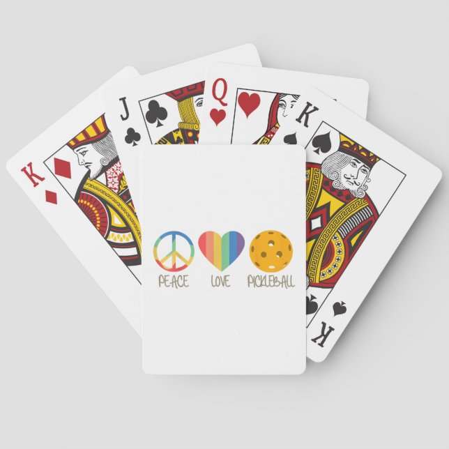 Peace Love Pickleball Poker Cards (Back)
