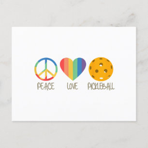 Peace Love Pickleball Postcard