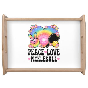 Peace Love Pickleball Serving Tray