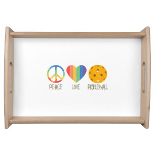 Peace Love Pickleball  Serving Tray
