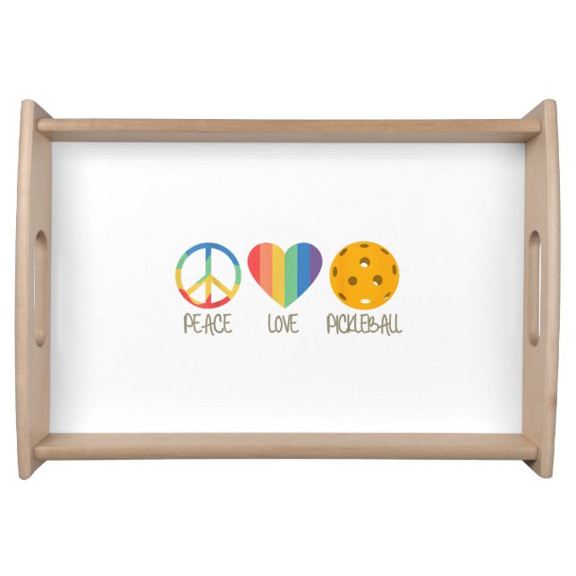 Peace Love Pickleball  Serving Tray (Front)
