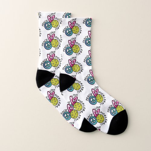Peace Love Pickleball Socks