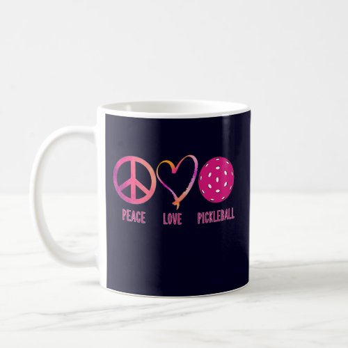 Peace Love Pickleball Sport Lovers Gift Coffee Mug