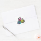Peace Love Pickleball Square Sticker (Envelope)