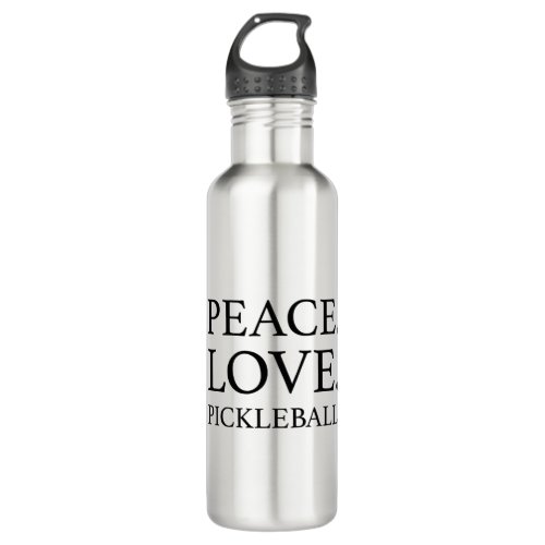 Peace Love Pickleball Stainless Steel Water Bottle