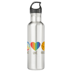 Peace Love Pickleball Stainless Steel Water Bottle