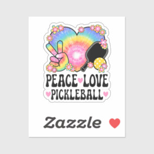 Peace Love Pickleball Sticker
