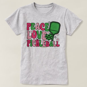 Peace Love Pickleball T-Shirts for Women Players