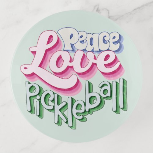 Peace Love Pickleball Trinket Tray