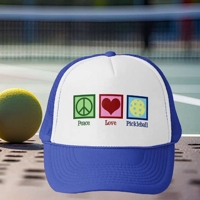 Peace Love Pickleball Trucker Hat (Creator Uploaded)
