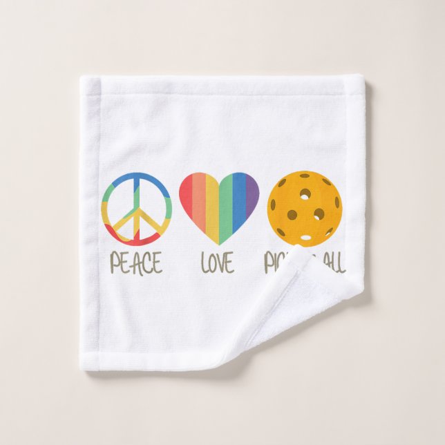 Peace Love Pickleball Wash Cloth (Wash Cloth)