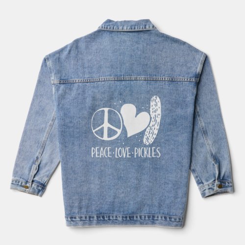Peace Love Pickles Pickle  Denim Jacket