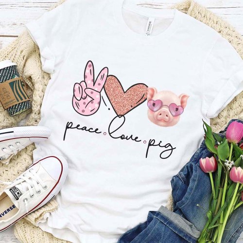 Peace Love Pig T_Shirt
