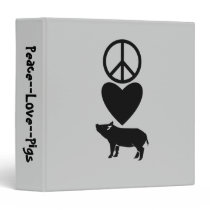 Peace Love & Pigs 1.5" Binder