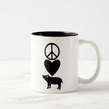 Peace Love & Pigs Mug by ThePigPen at Zazzle