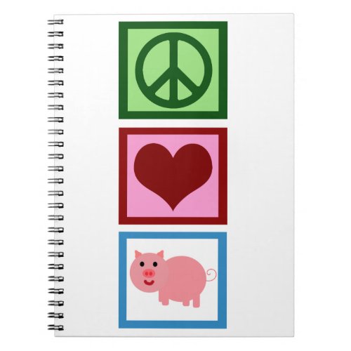 Peace Love Pigs Notebook