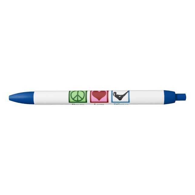 Peace Love Pilates Cute Custom Studio Marketing Pen (Front)