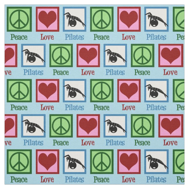 Peace Love Pilates Fabric (Swatch)