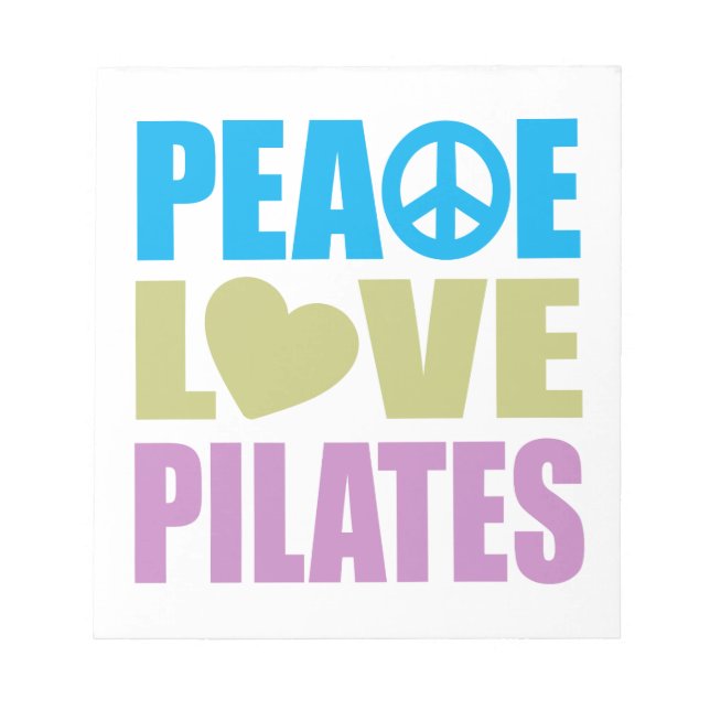 Peace Love Pilates Notepad (Front)