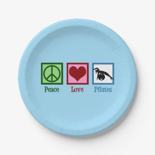 Peace Love Pilates Paper Plates