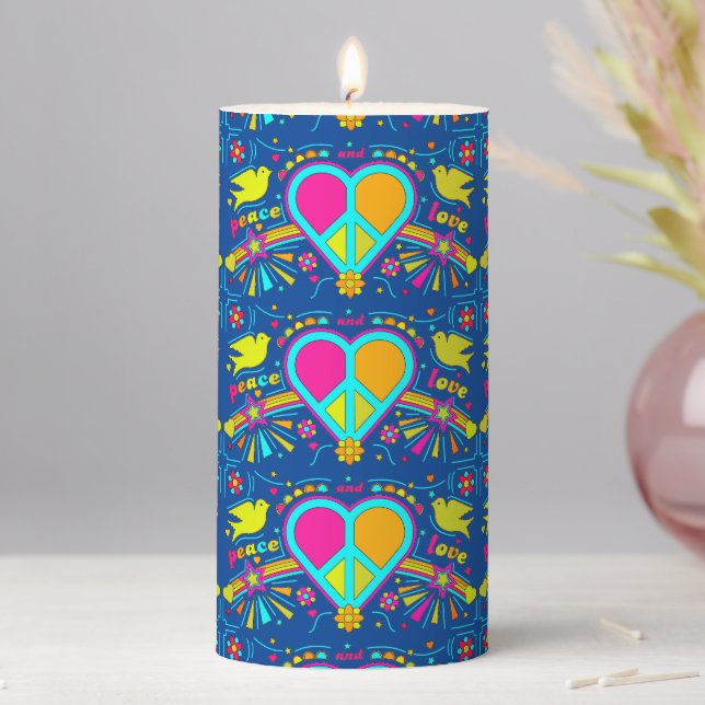 Peace Love Pillar Candle (In Situ)