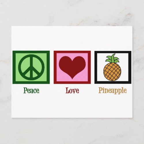 Peace Love Pineapple Postcard