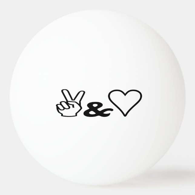 Peace & Love Ping Pong Ball (Front)