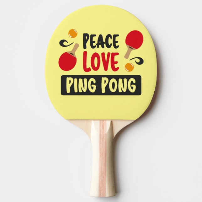 Peace Love  Ping Pong Paddle (Front)