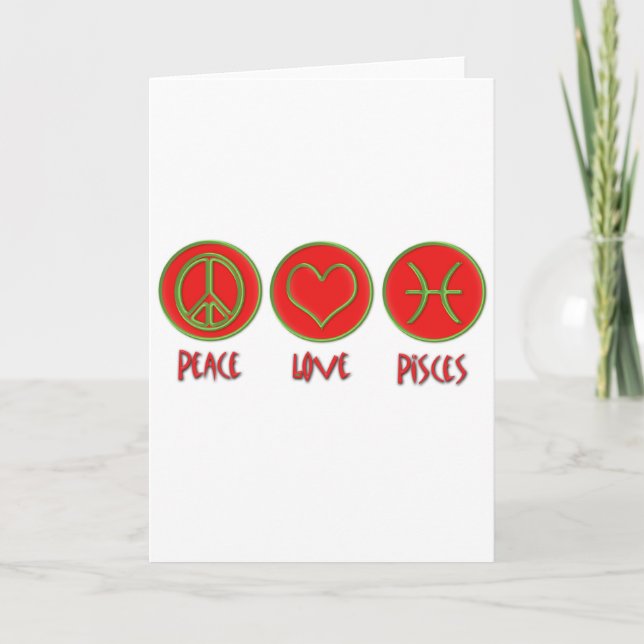 Peace Love Pisces Card (Front)