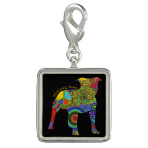 "Peace Love & Pit Bulls" Pop Art Charm