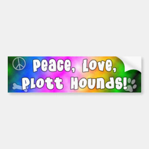 Peace Love Plott Hounds Bumper Sticker