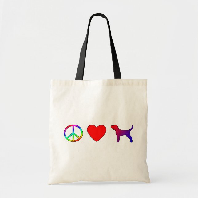Peace Love Plott Hounds Tote Bag (Front)
