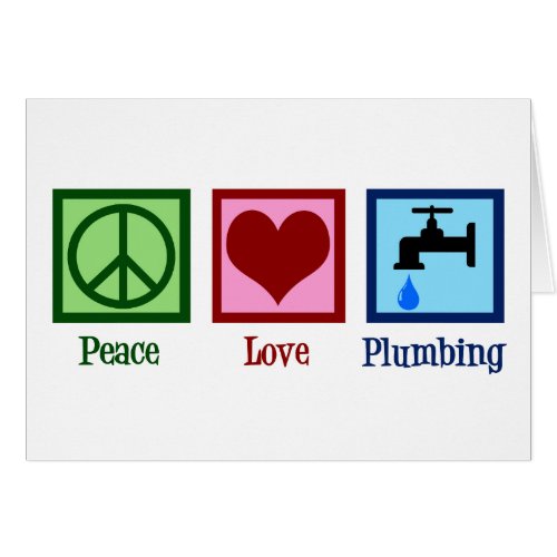 Peace Love Plumbing Company Holiday Card