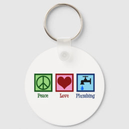 Peace Love Plumbing Keychain