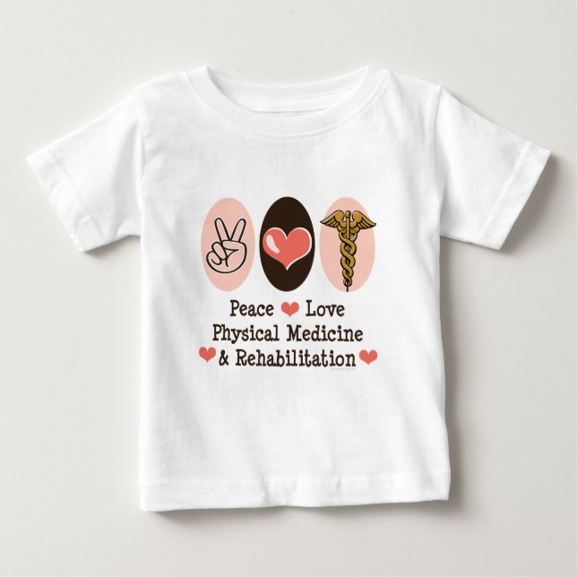 Peace Love PM&R Organic Baby T-Shirt (Front)