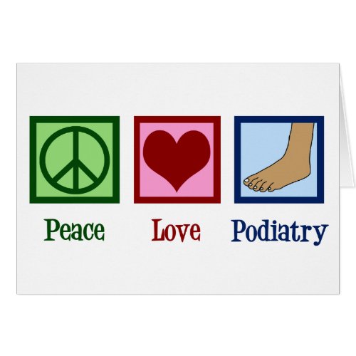 Peace Love Podiatry Foot Doctor Holiday Card