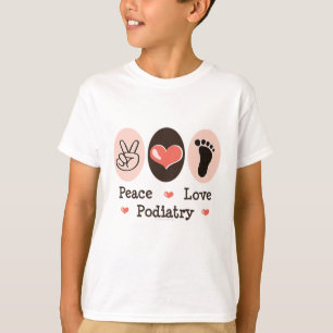 Peace Love Podiatry Podiatrist Kid T-shirt