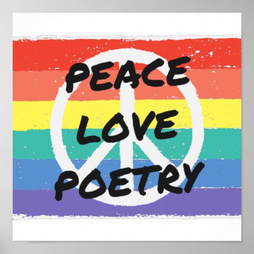 Peace Love Poetry Poster