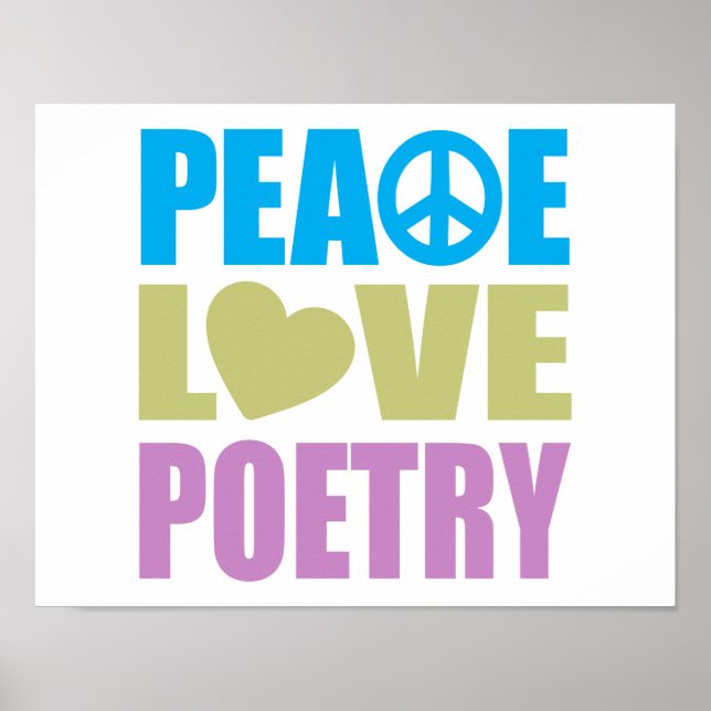 Peace Love Poetry Poster (Front)